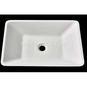 Modern pure acrylic square countertop washbasin for hotel